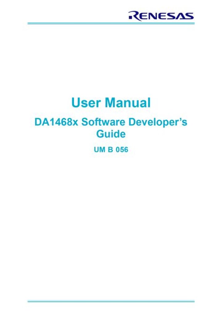 1. Abstract — DA1468x Software Developers Guide (UM-B-056)