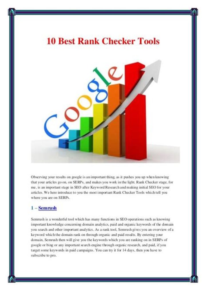 10 Best Rank Checker Tools