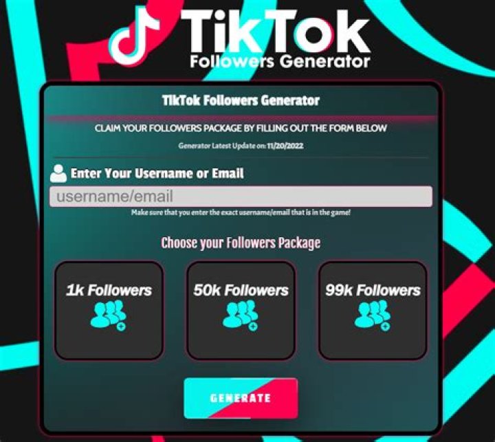 /~100 Free TikTok Followers Generator ( pM5OQ)