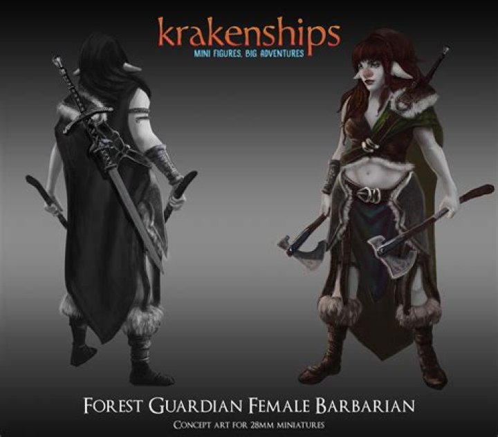 120 Female Barbarian Character Art Portraits for Dungeons & Dragons and