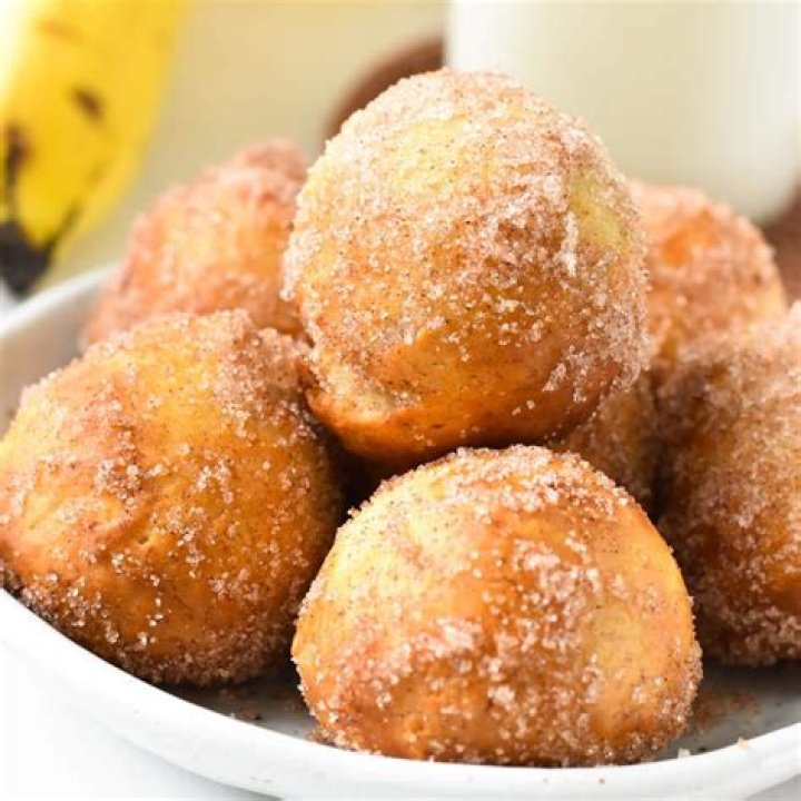 2Ingredient Banana Donut Holes in 2024 Air fryer recipes dessert