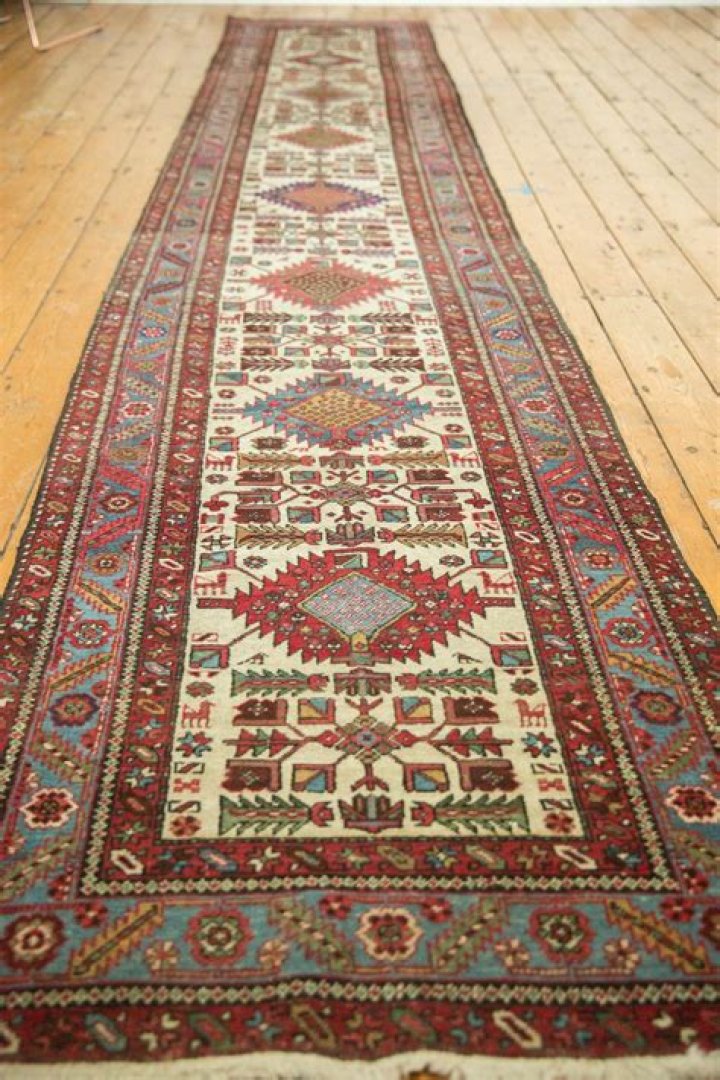 3x15 Vintage Karaja Rug Runner 3' x 15'1 Rug runner, Old new house