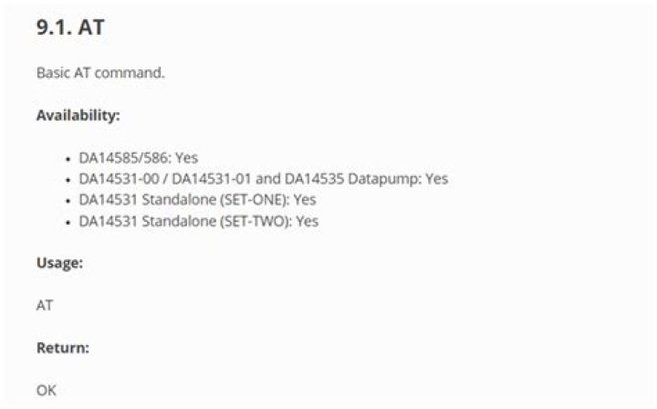 4. AT Commands — DA1458x CodeLess Tutorial
