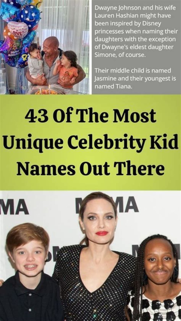 43 Of The Most Unique Celebrity Kid Names Out There