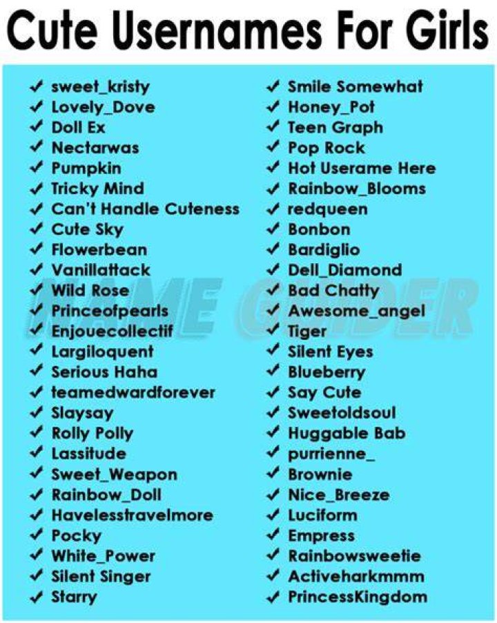 466+ Cool Usernames For Girls And Suggestions Name Guider