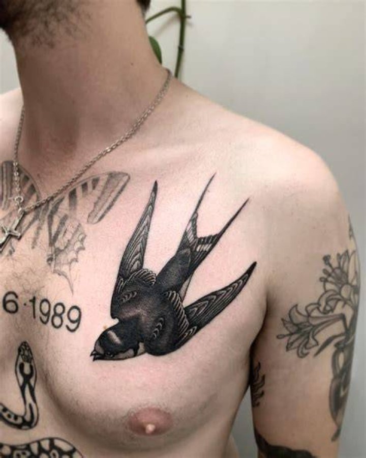 47+ Amazing Sparrow tattoo meaning on chest image HD