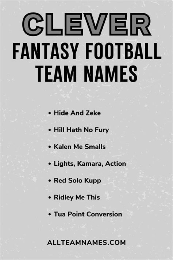 50 Funny Fantasy Football Team Names for the 2022 NFL Season Flipboard