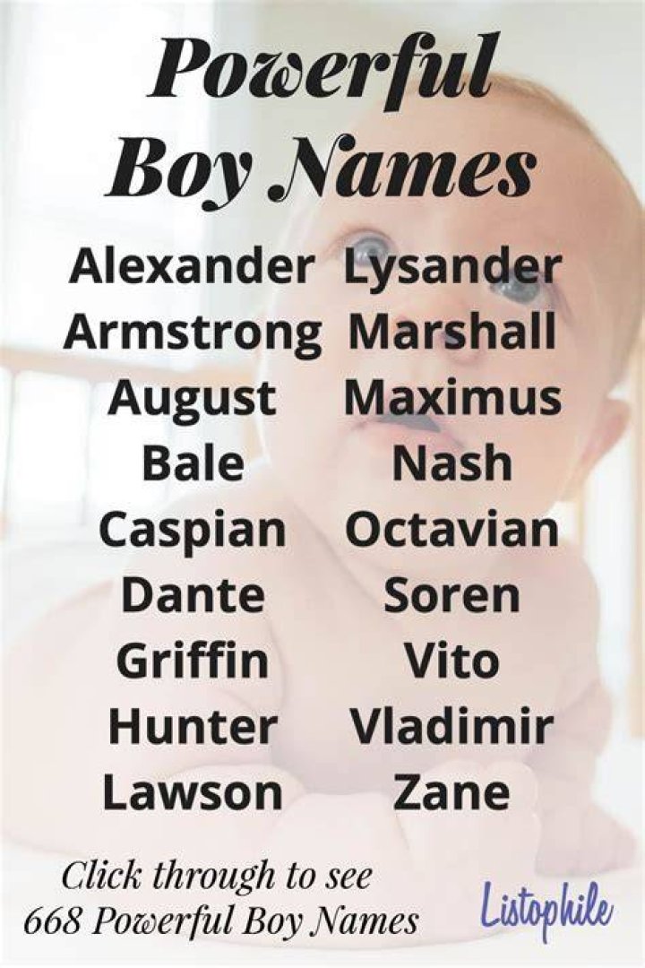 668 Powerful Boy Names. Choosing a powerful name for your son will help