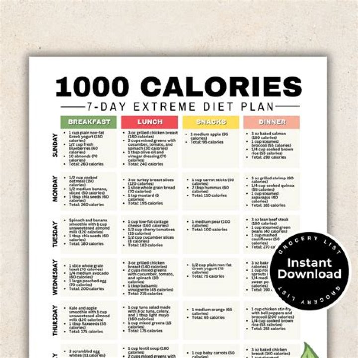 700 Calories a Day Meal Plan Super diet plan