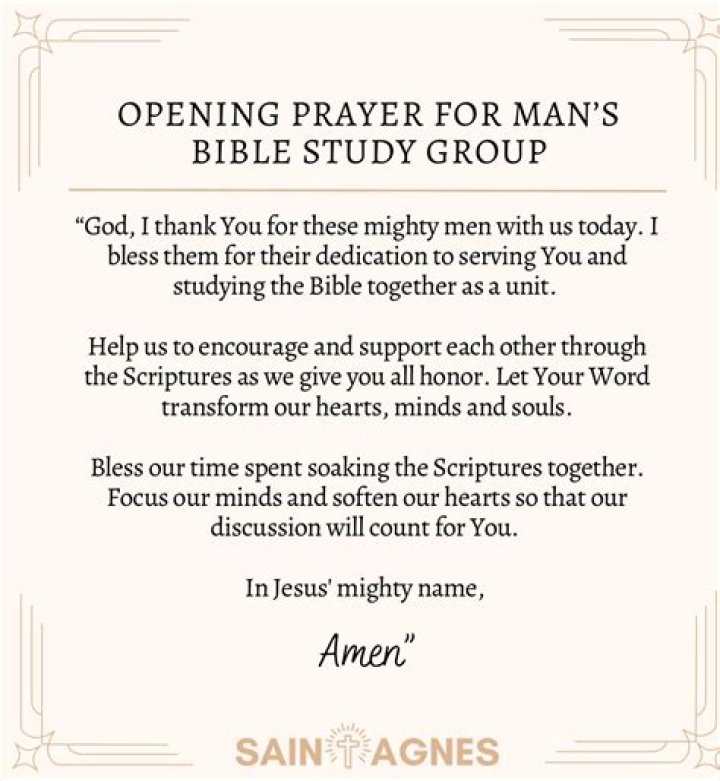 9 Opening Prayers for Bible Study (Man and Woman)