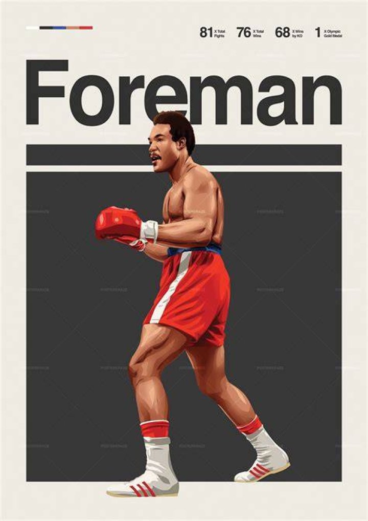A boxing legend Foreman`s height, weight.