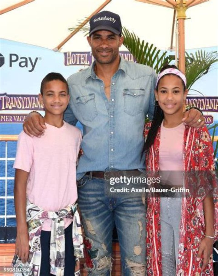Actor Boris Kodjoe, son Nicolas Neruda Kodjoe and daughter Sophie Tei