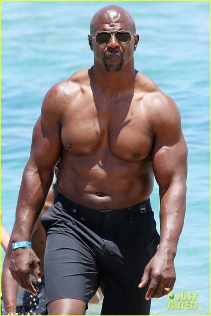 Actor Terry Crews shows off his buff body while celebrating 50th