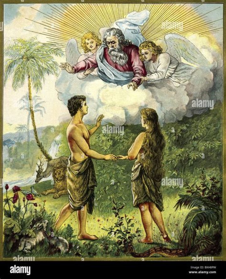 Adam And Eve Illustration High Resolution Stock Photography and Images