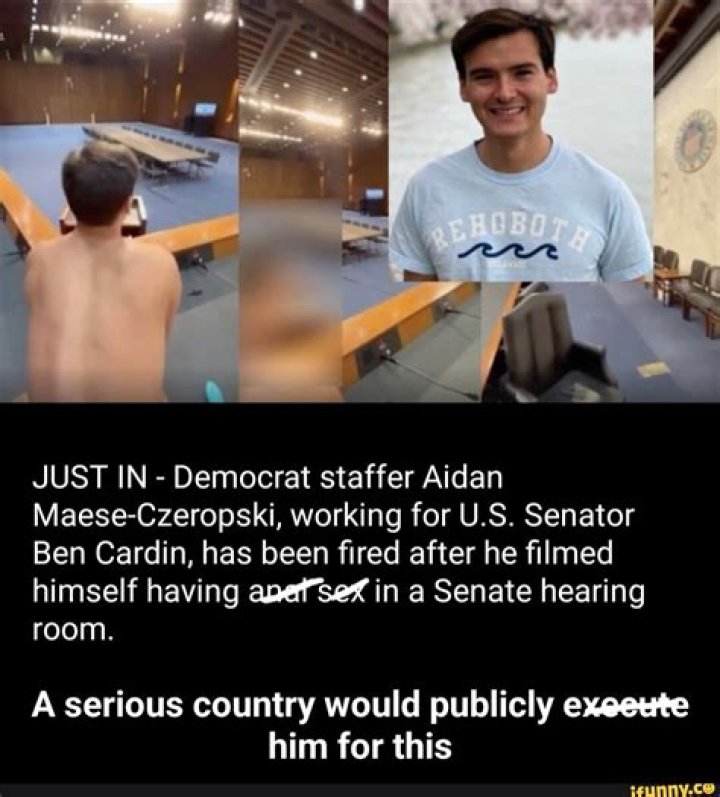 Aidan MaeseCzeropski Fired Democrat Staffer Caught Filming Gay Porn