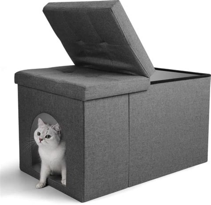 AIPERRO Cat Litter Box Enclosure, Hidden Litter Box Furniture with