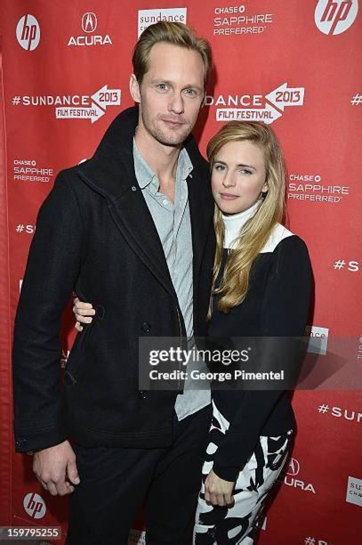 Alexander Skarsgard and Brit Marling posed for portraits for their