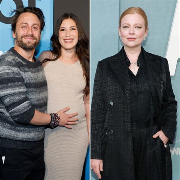 Alexander Skarsg&aring;rd seemingly baby with Tuva Novotny