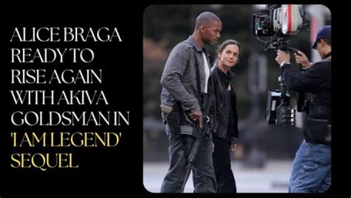 Alice Braga with Akiva Goldsman in 'I Am Legend' Sequel