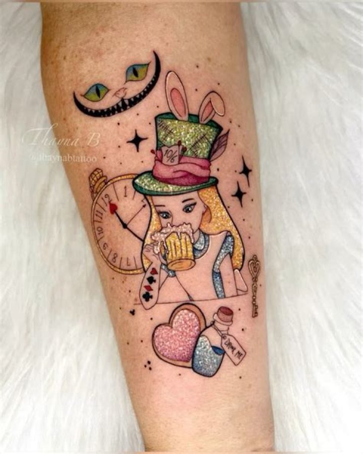 Alice in Wonderland Tattoo by plushymcmuffin on DeviantArt