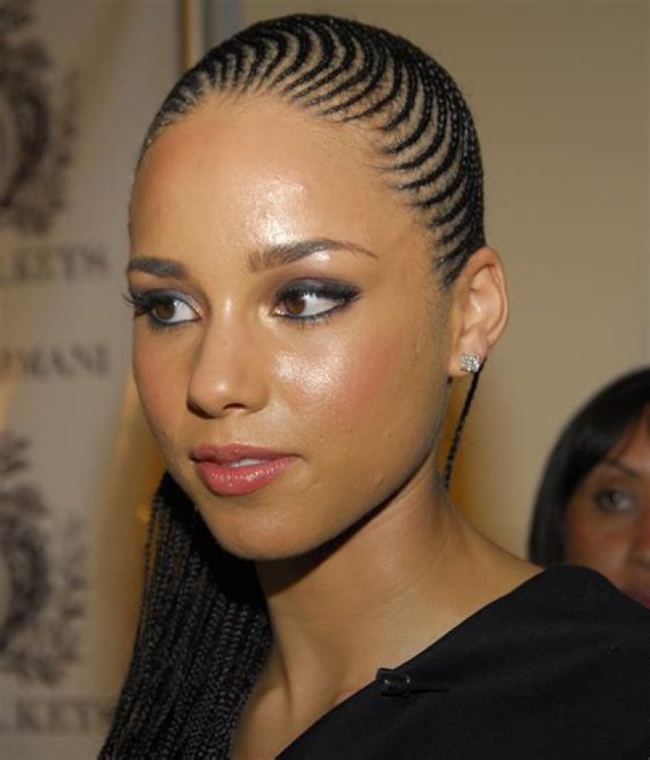 Alicia Keys Cornrows Hairstyle Photo Womens hairstyles, Long hair