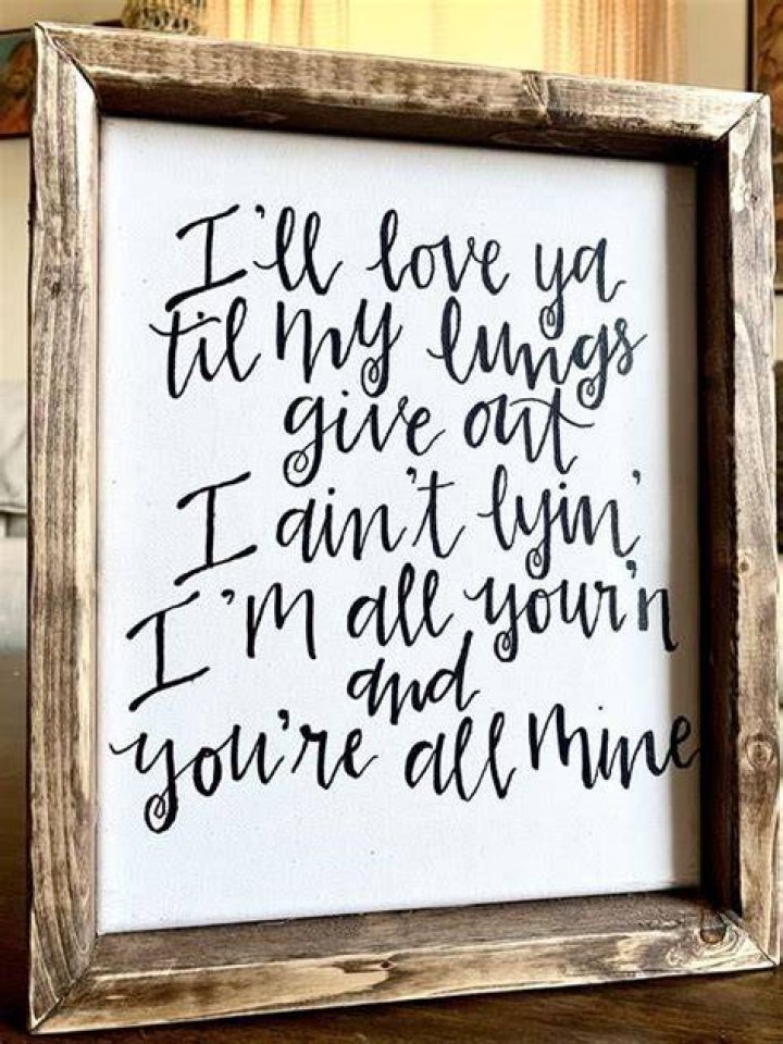 All Yourn Lyrics Sign Hand Painted Wood Framed Canvas Etsy