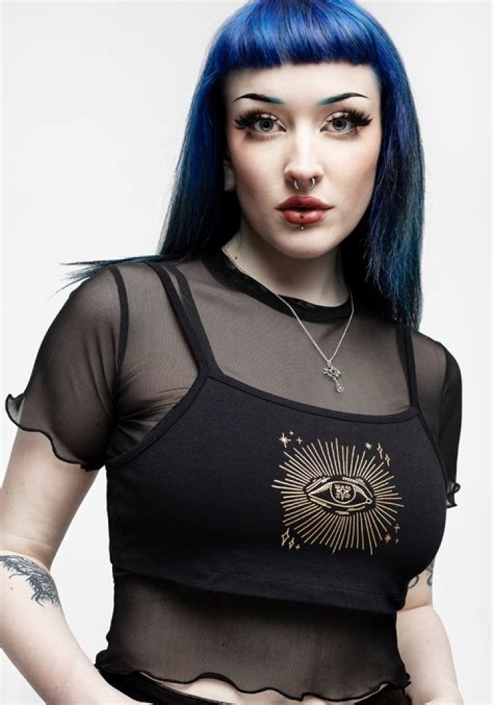 AllSeeing Eye Crop Tee and Vest Disturbia