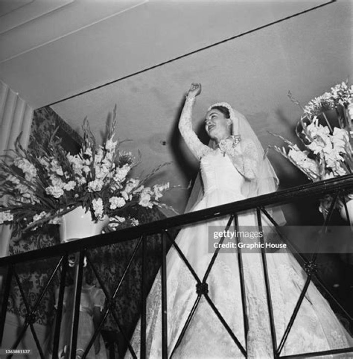 American actress Ann Blyth during her wedding reception in... News