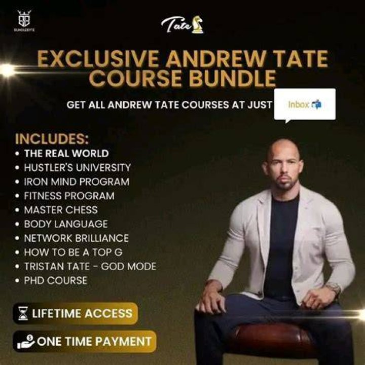 Andrew Tate Courses Bundle Value &pound; 547.00 GBP