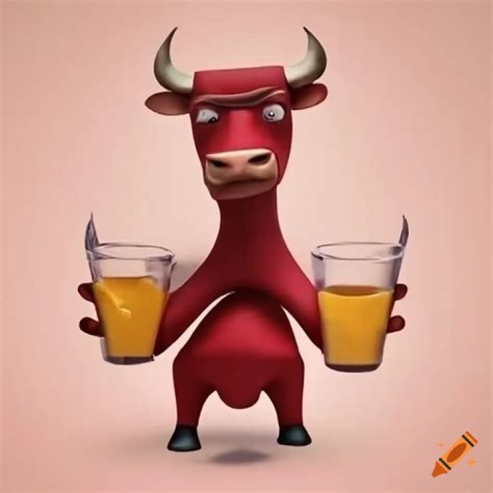 Animated bulls making a toast on Craiyon
