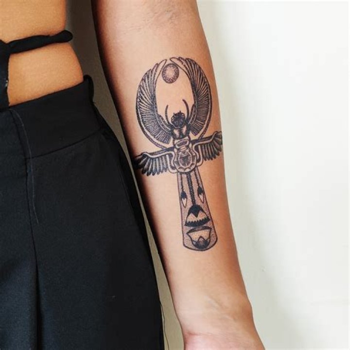 Ankh Tattoos On Black Skin