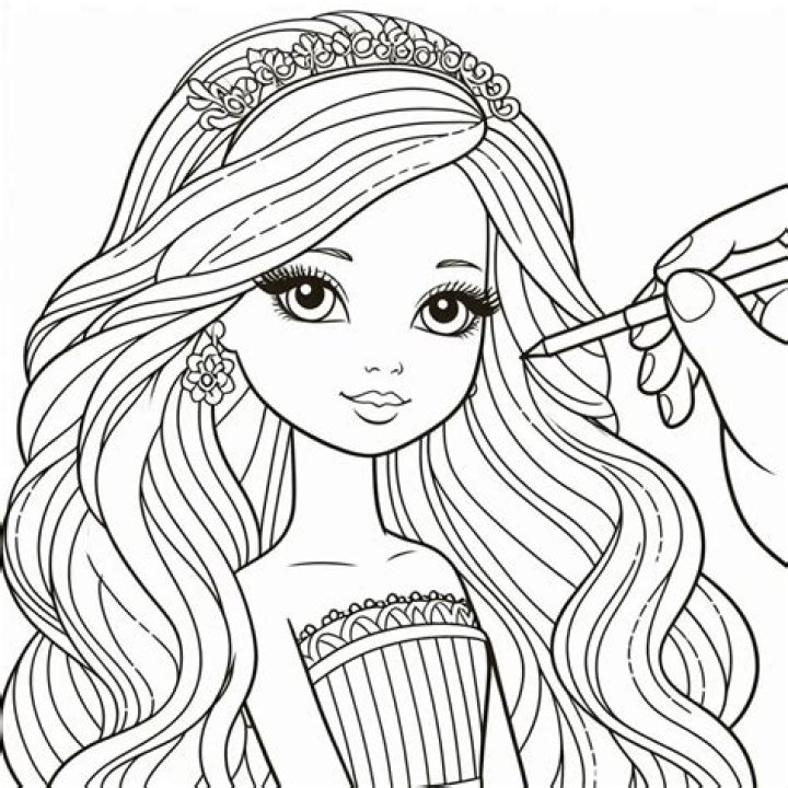 Annabel barbie Naam Kleurplaat
