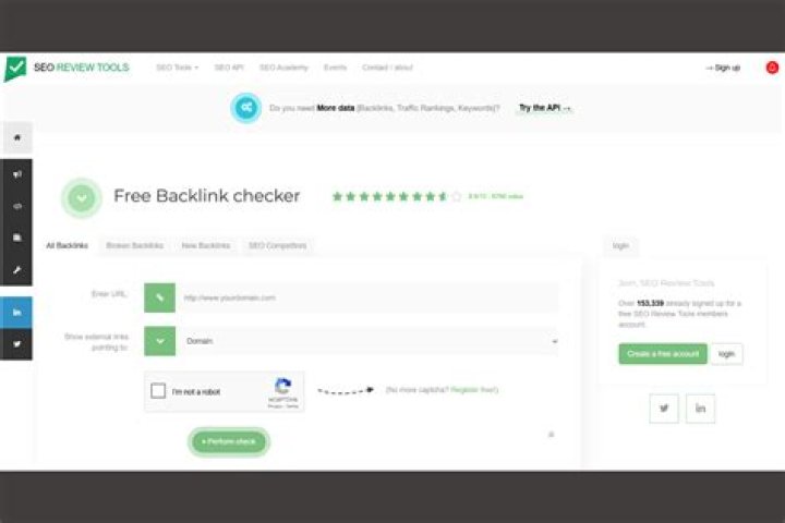 Backlink Checker SEO Review Tools API