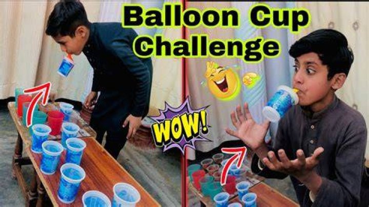 Balloon Cup Game Instructions / Desafio de la copa Instrucciones YouTube
