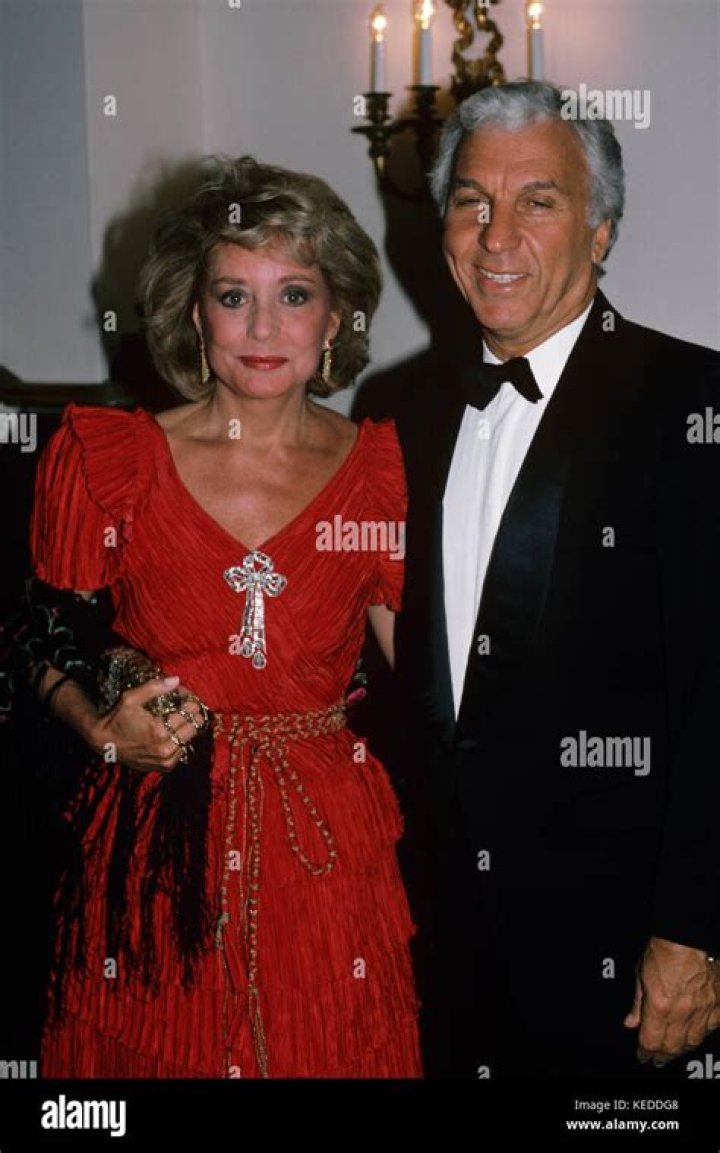 Barbara Walters and her husband Merve Adelson photographed in the late