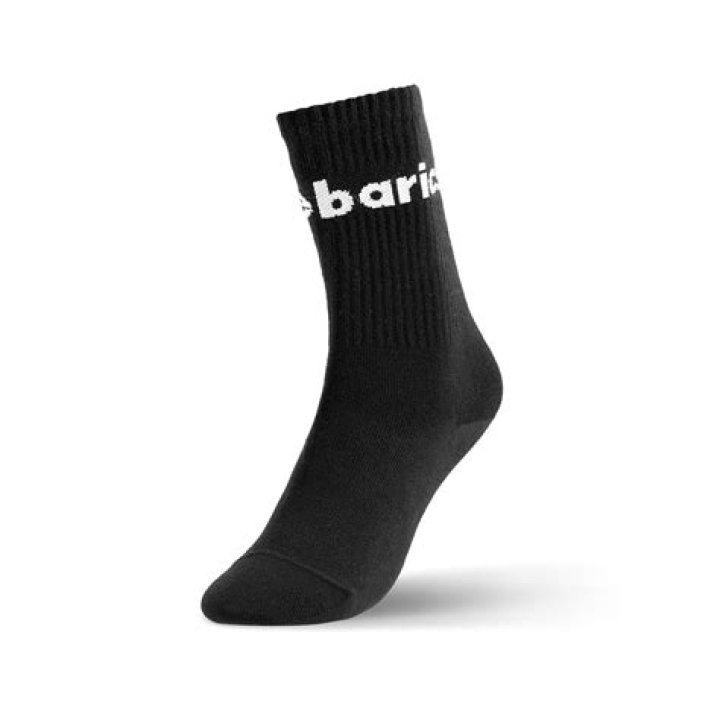 Barebarics Barefoot Socks Crew Black Big logo Barebarics