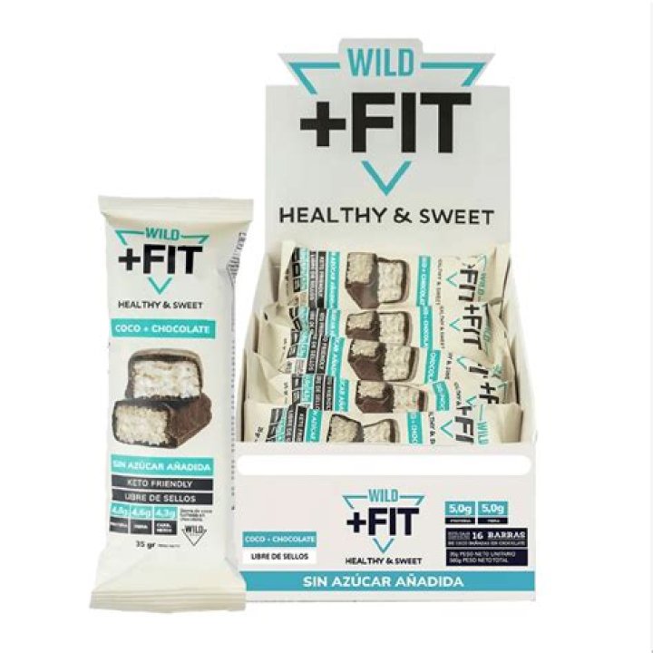 Barras Wild +Fit Coco Chocolate 5 unidades The Wild Foods Tokoriko