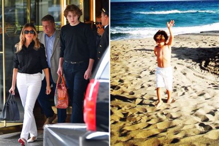 Barron Trump looks unrecognizable in Melania's touching throwback pics