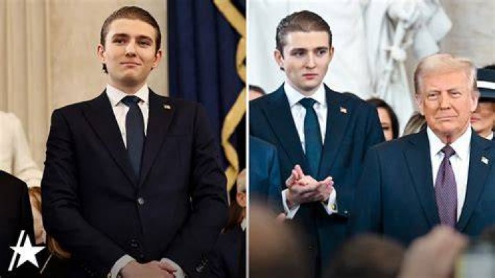 Barron Trump towers over Donald as family attend funeral of Melania's