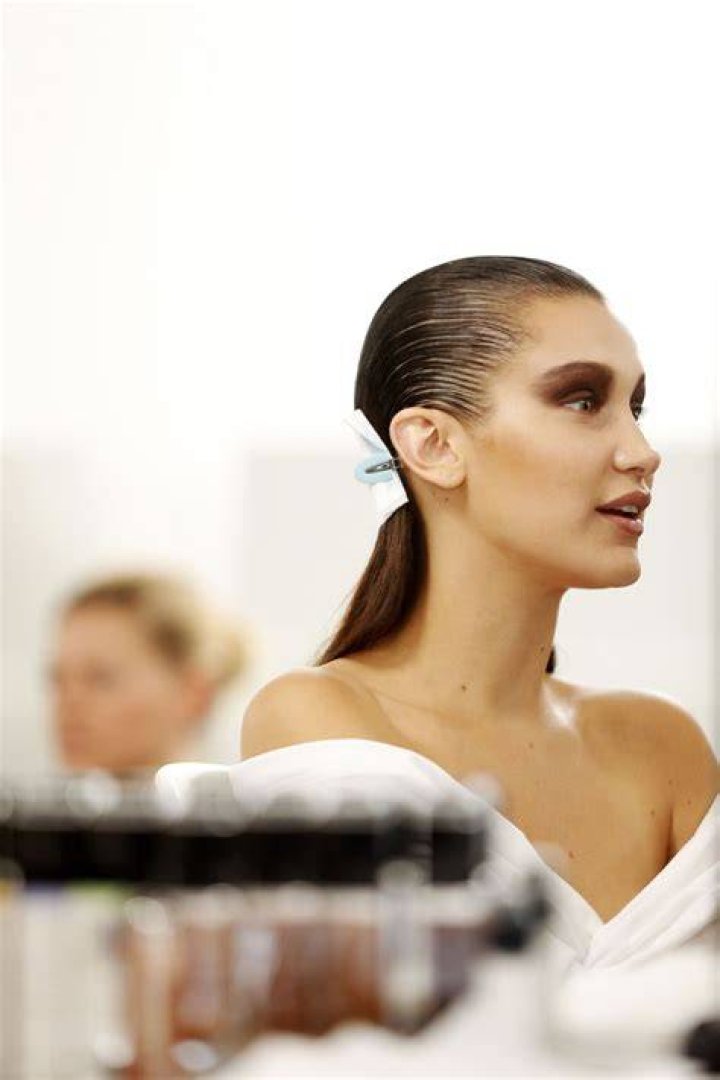 Bella Hadid Christian Dior Cruise Fashion Show Backstage in Woodstock