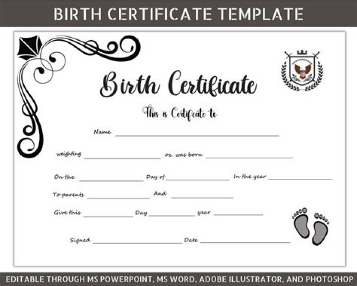 Birth Certificate Template
