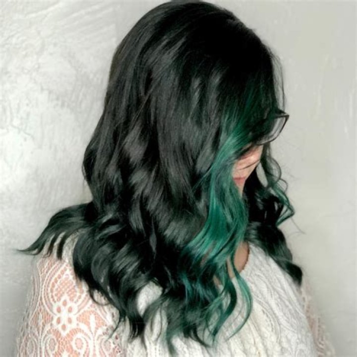 Black Hair With Green Streaks