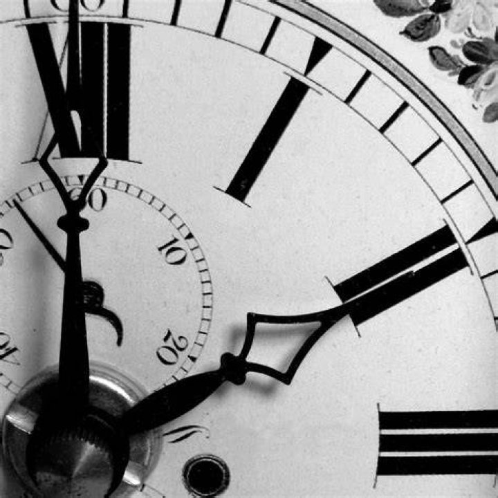 Black White Tick Tock Clock Illustration Black Isolated White