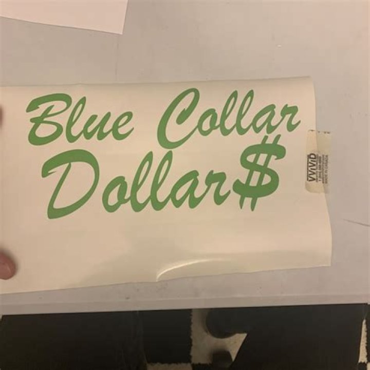 Blue Collar Dollar Vinyl Decal Etsy