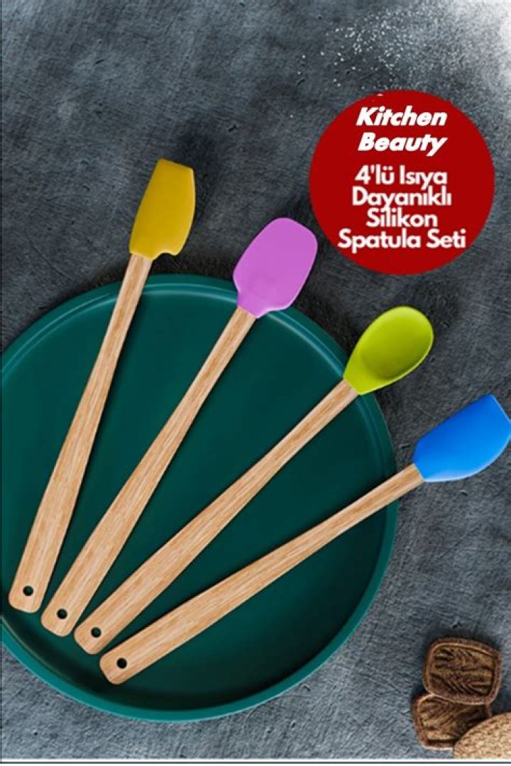 Bolly 4&rsquo;l&uuml; Spatula Seti K&uuml;&ccedil;&uuml;k Bambum