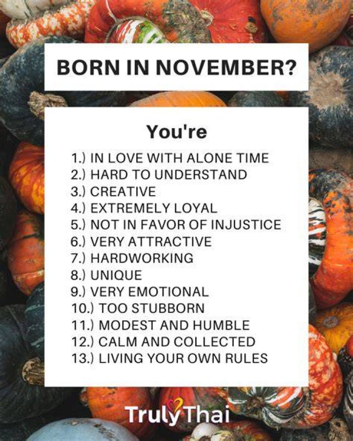 Born In November? TrulyThai November quotes, November born quotes, Birth month quotes