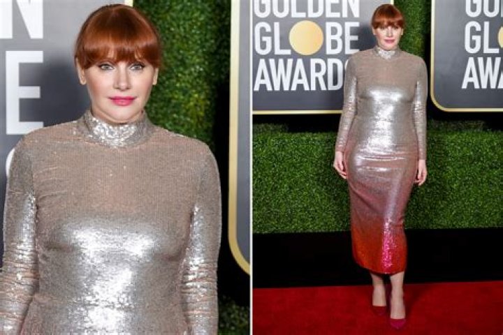 Bryce Dallas Howard matches her dress to her hair at Golden Globes 2021