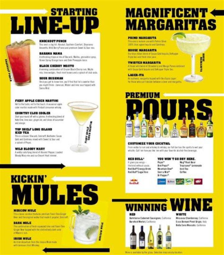 Buffalo Wild Wings Drinks Menu With Prices [Updated July 2024] TheFoodXP