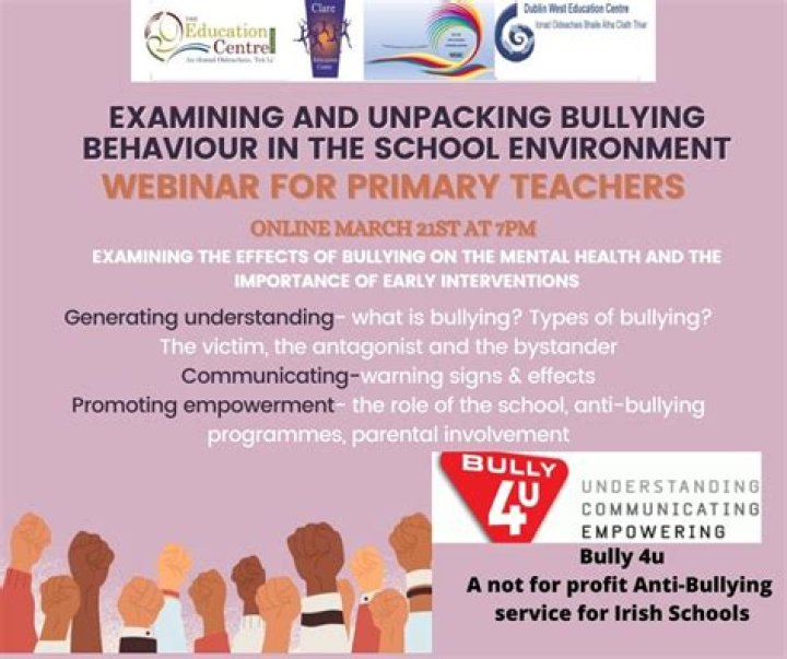 Bully4U Primary Teachers Webinar Bullying Behaviour
