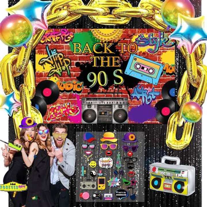 Buy 90s Party Decorations for Adults 90's Backdrop Back to The 90's